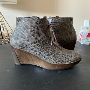 NAOT Snakeskin Booties